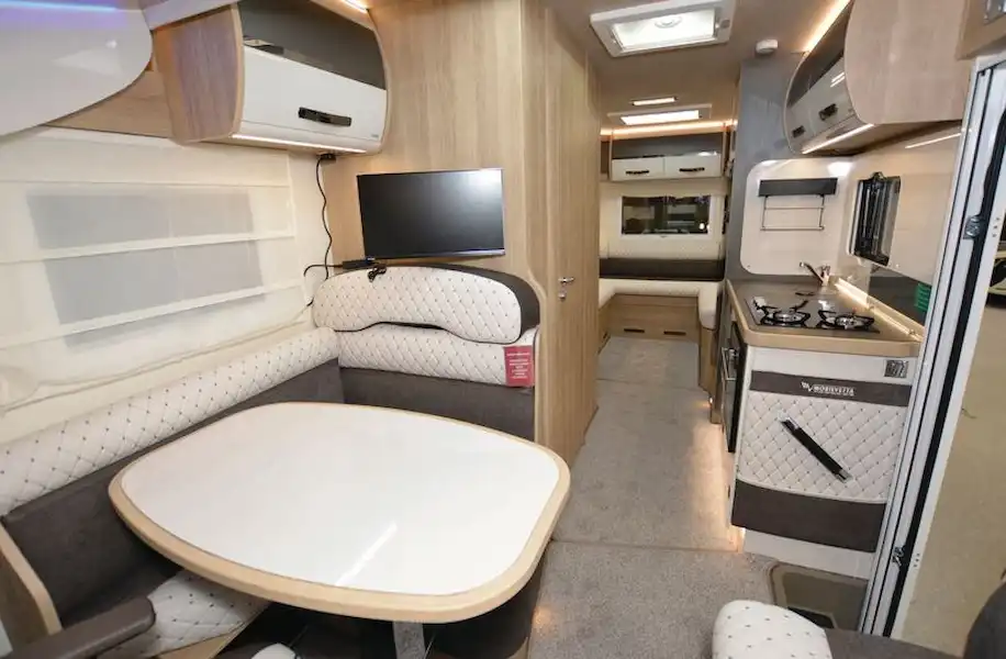 The Mobilvetta Tekno Line K-Yacht 95 A-class motorhome view aft (Click to view full screen)
