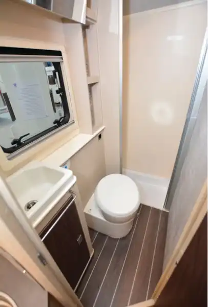 The Rimor Seal 12P motorhome washroom (Click to view full screen)