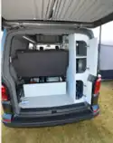 The Big Blue Sky VW T6 campervan boot area