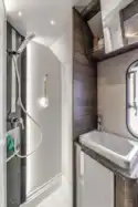 The shower in the Evo Sound motorhome