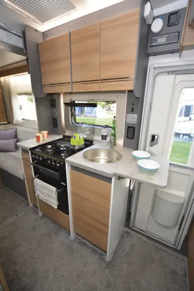 The kitchen in the Bailey Adamo 75-4DL motorhome (Click to view full screen)