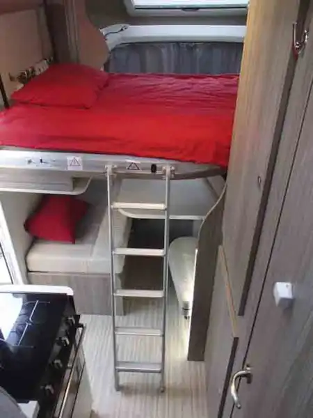 A ladder provides access to the bed if required (Click to view full screen)