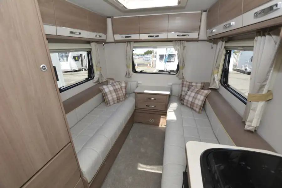 The lounge in the Compass Navigator 120 campervan (Click to view full screen)