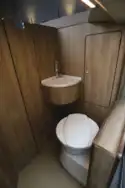 The washroom in the Hillside Cromford campervan
