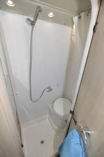 The shower in the Auto-Trail Adventure 65 campervan (Click to view full screen)