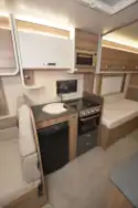 The kitchen in the Swift Champagne 675 motorhome