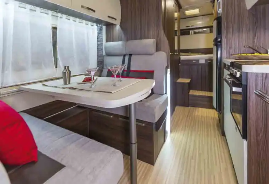 The smart lounge in the Benimar Mileo 346 - picture courtesy of Benimar (Click to view full screen)