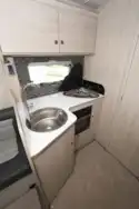 The kitchen in the Auto-Trail Tribute F60 motorhome