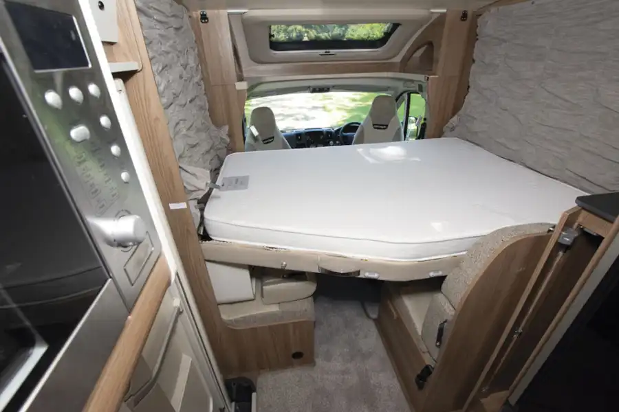 The drop down bed in the Swift Escape 604 (Click to view full screen)