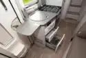The kitchen in the Hymer Exsis i-580 motorhome