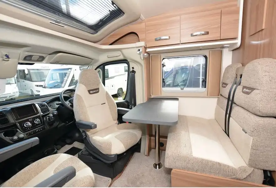 The Swift Select Compact C500 low-profile motorhome cab area (Click to view full screen)
