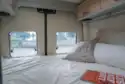 The transverse double bed in the rear of the Hymer Free S 600 campervan