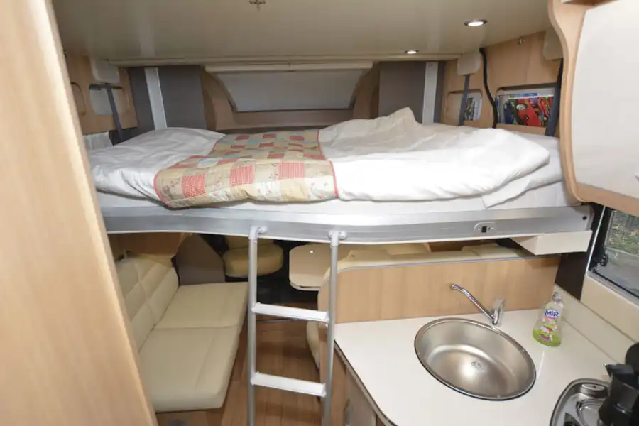 The drop down bed in the McLouis Fusion 360 motorhome (Click to view full screen)