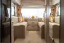 The Xplore 585 caravan rear lounge (photo courtesy of Erwin Hymer Group)