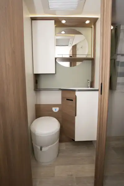 The washroom in the Pilote Galaxy G720FC motorhome (Click to view full screen)
