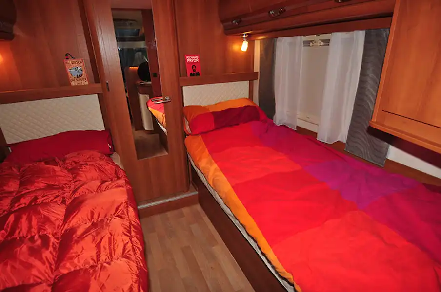 Single beds with a rear washroom is a new departure for Rapido (Click to view full screen)