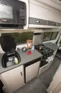 The kitchen in the Auto-Sleepers Fairford Plus campervan