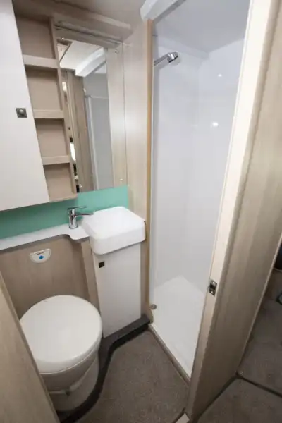 The washroom in the Auto-Trail Tribute F72 motorhome (Click to view full screen)