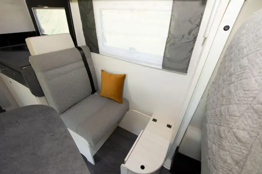 One of the travel seats in the Chausson 778 motorhome (Click to view full screen)