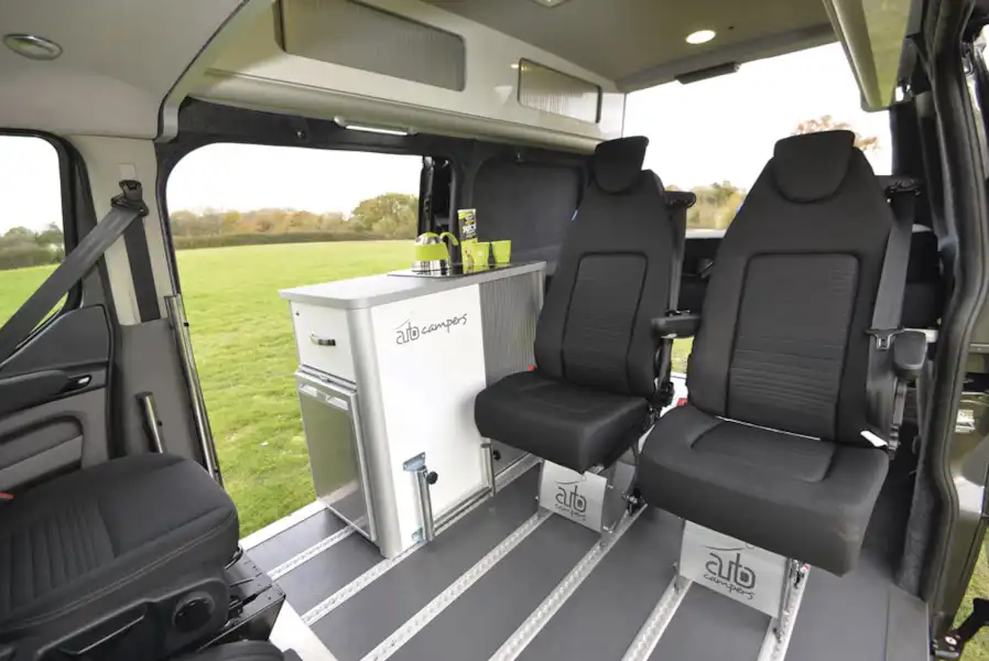 Travel seats in the Auto Campers Day Van Modular Series campervan (Click to view full screen)