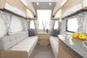 Long settees in the Bailey Phoenix + 640 caravan could double as single beds