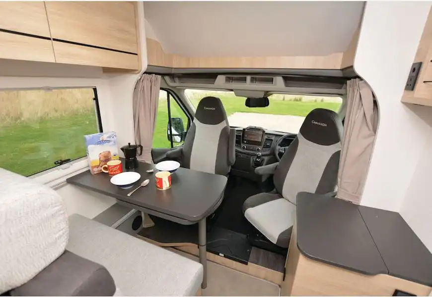 The Chausson S514 First Line motorhome cab view (Click to view full screen)