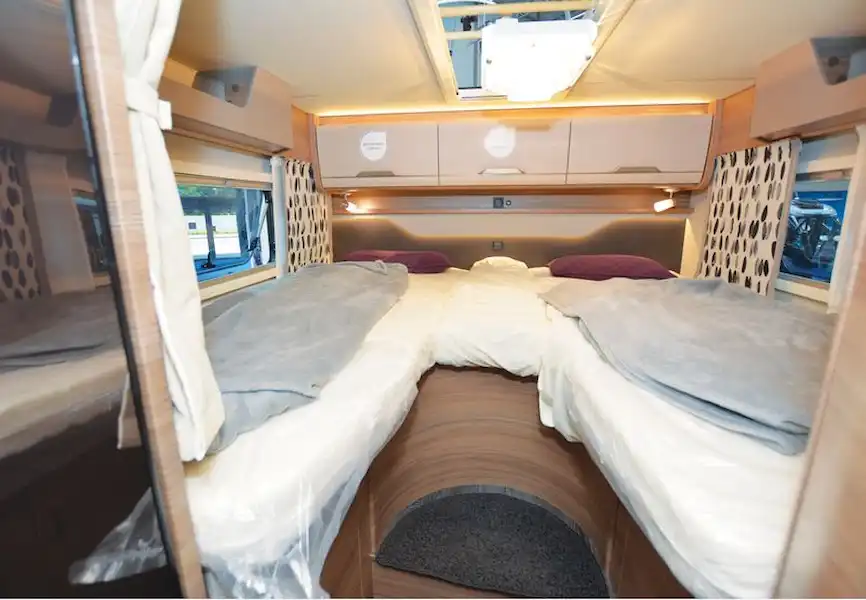 The Knaus Van TI 640 MEG Vansation motorhome single beds (Click to view full screen)