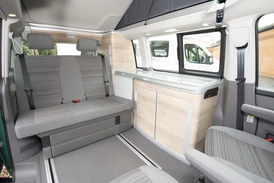 Seating in the VW California Coast campervan (Click to view full screen)