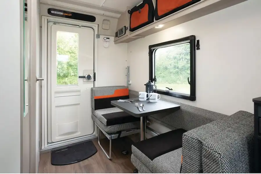 The rear door of the Swift Basecamp 4 (Click to view full screen)