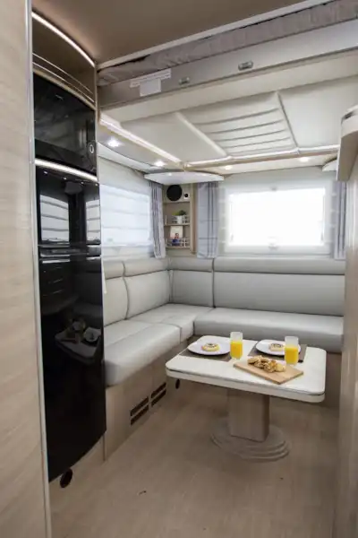 The rear lounge in the Mobilvetta K-Yacht 80 (Click to view full screen)