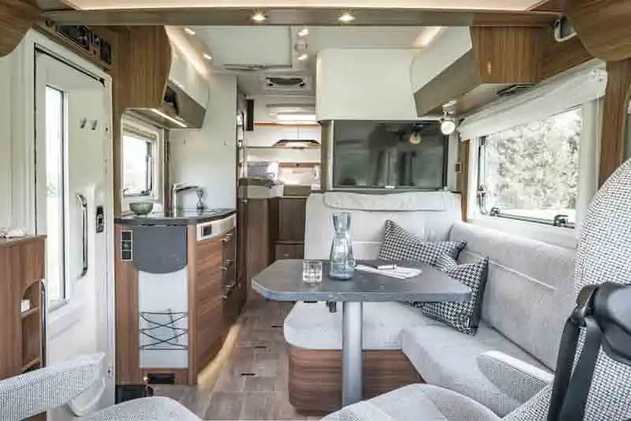 Full view of the interior, from cab to rear bedroom - picture courtesy of Erwin Hymer (Click to view full screen)