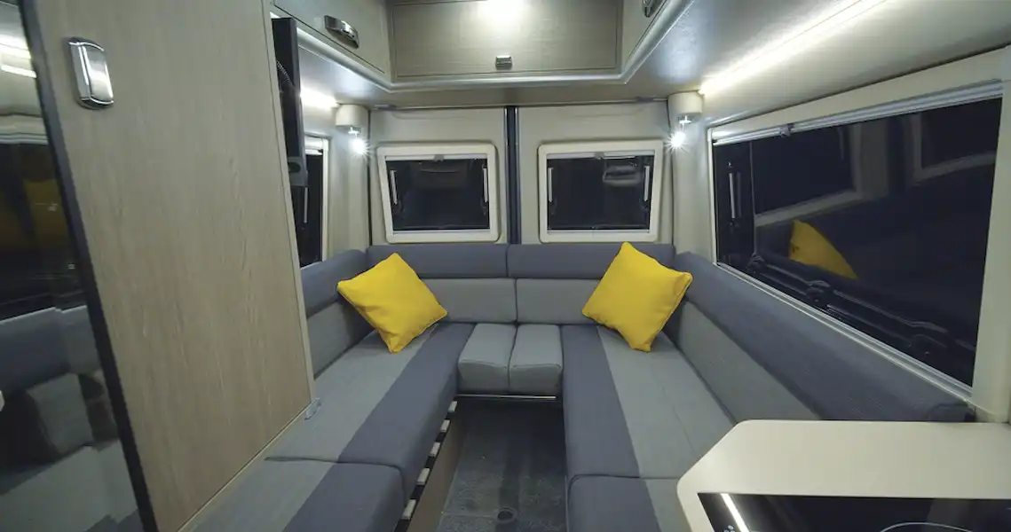 Living area seating in the RP Rebel Overlander (Click to view full screen)