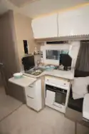 The kitchen in the Rapido M96 motorhome