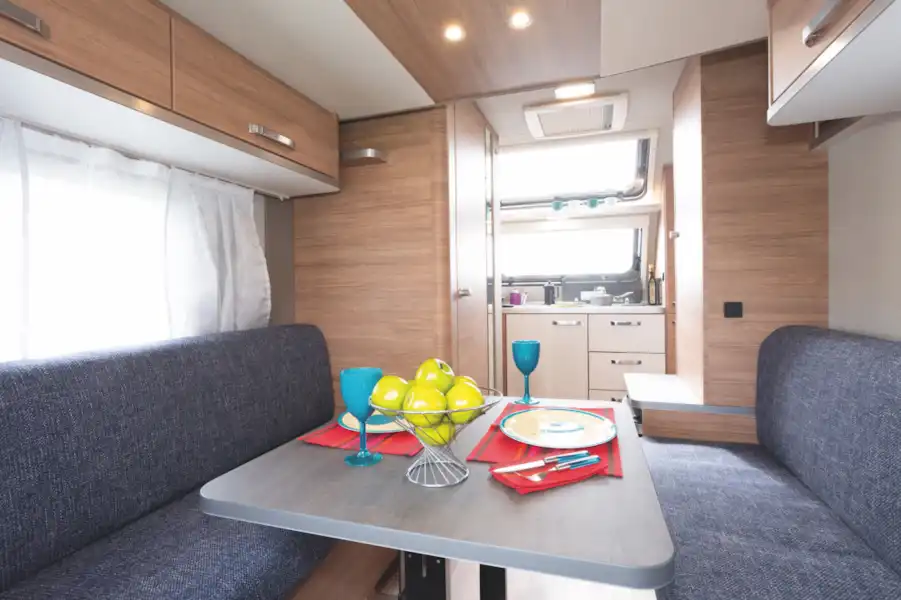 The kitchen is located at the front of the Weinsberg CaraOne 390 PUH caravan (Click to view full screen)