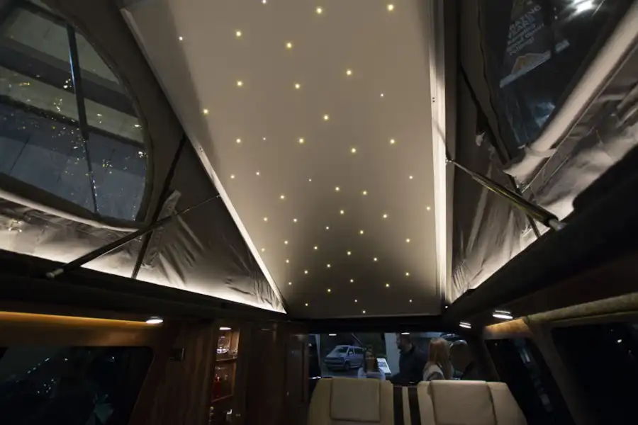 The interior roof, with internal LED lights (Click to view full screen)