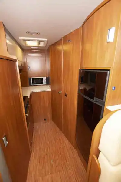 View down the motorhome towards the kitchen © Warners Group Publications (Click to view full screen)