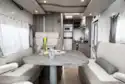 View inside the Benimar Mileo motorhome, from front to rear