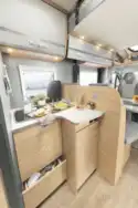 The kitchen in the Dethleffs Trend Edition T 7057 motorhome