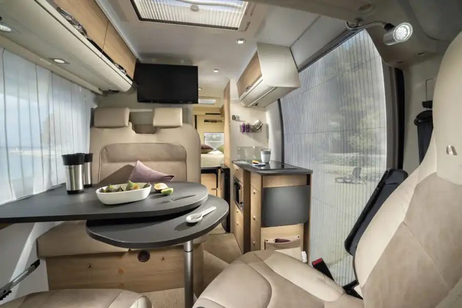 The interior view of the Adria Twin Plus 600 SPB motorhome (Click to view full screen)