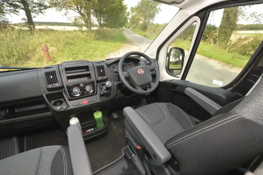 Behind the wheel of the Auto-Trail Expedition (Click to view full screen)