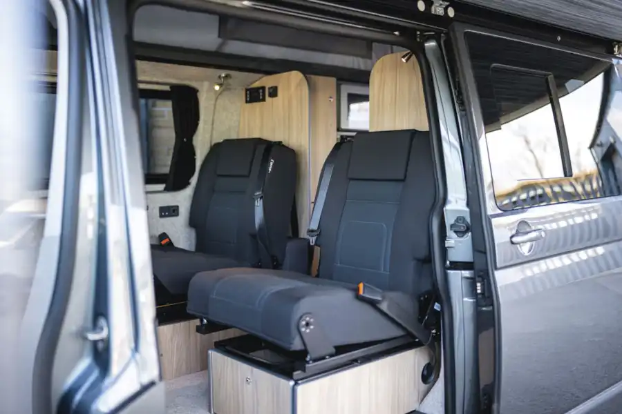 Seating in the Volkspec Leisure Delphi campervan (Click to view full screen)