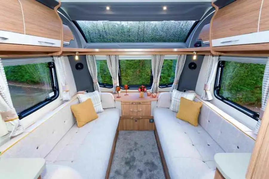 Deeper windows for2018 models plus the wide sunroof ensure the lounge is light (Click to view full screen)