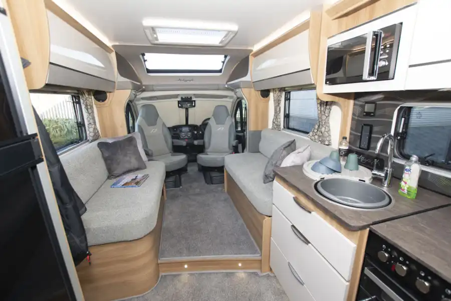 From rear to front in the Bailey Autograph 79-2F motorhome (Click to view full screen)