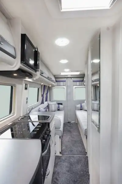 An interior view of the Auto-Sleeper Warwick Duo motorhome (Click to view full screen)