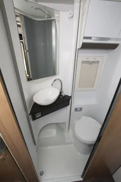The washroom in the Adria Coral Axess 600 SL motorhome (Click to view full screen)