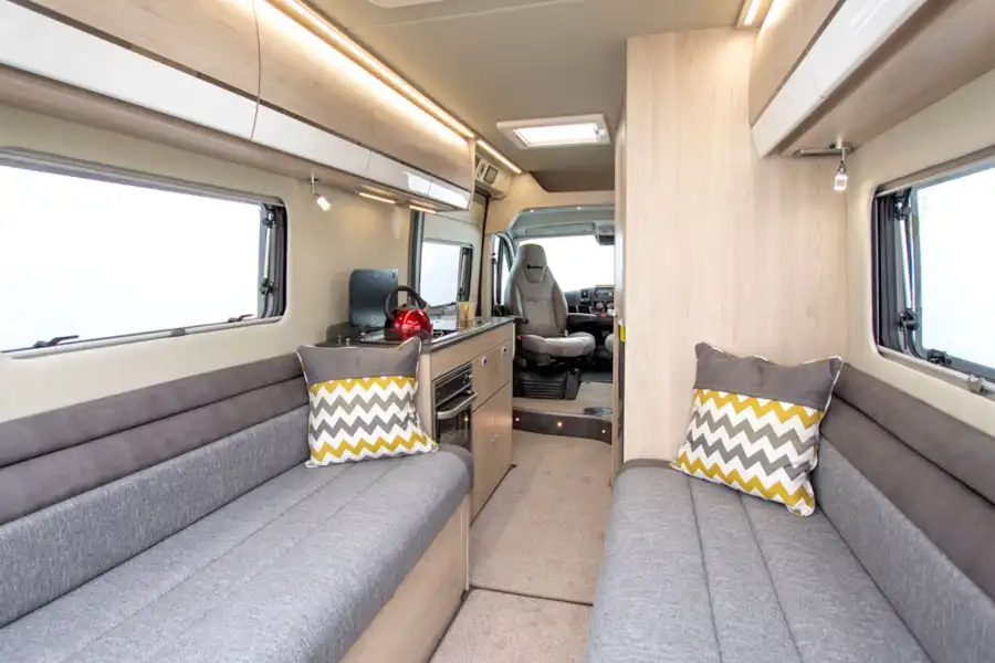 View from the rear to the front of the Benivan 120 campervan (Click to view full screen)