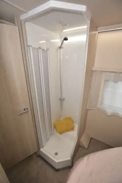 The shower in the Auto-Trail F-Line F74 motorhome (Click to view full screen)
