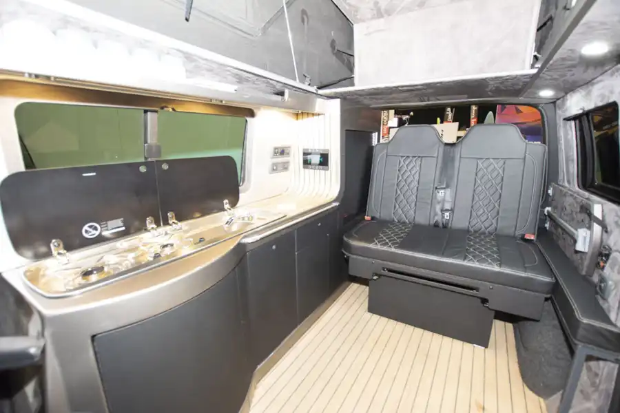 A view of the interior of the VisionTech 20/20 Vision campervan (Click to view full screen)