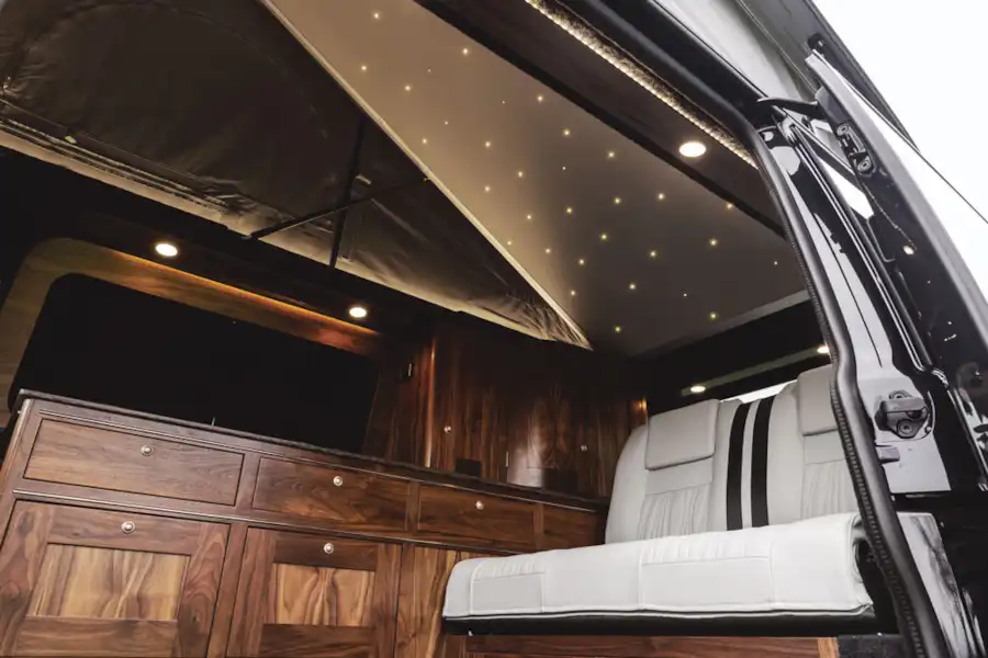 With the door open to reveal the stylish interior (Click to view full screen)