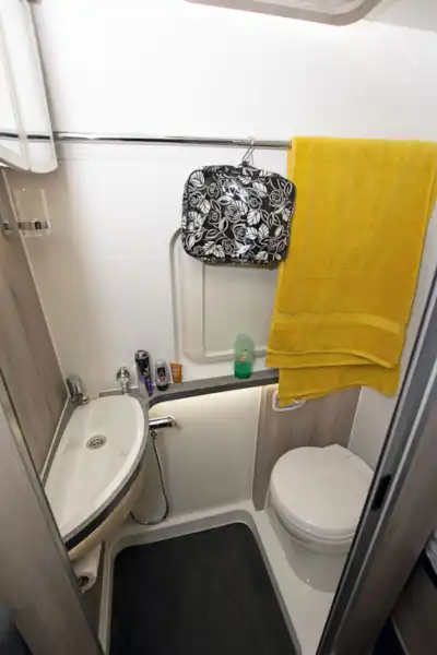 The washroom in the WildAx Elara campervan (Click to view full screen)